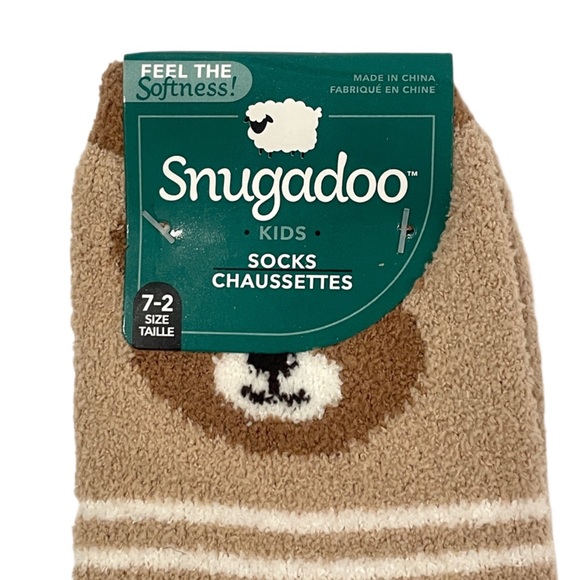 SNUGADOO Soft Fuzzy Non-Slip Character Kids Socks Bear & Panda 2-Pair Set NWT - Picture 3 of 7
